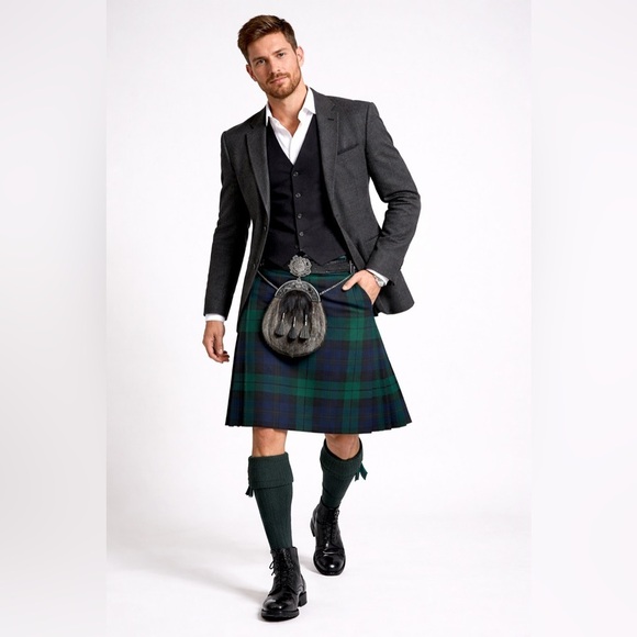The Kilt Dresses & Skirts - The Kilt Black Watch Plaid Tartan Wrap Skirt Size 38-40 Traditional Heritage